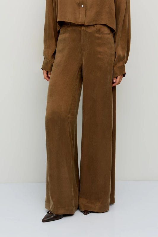 BSB | Suede wide-leg trousers