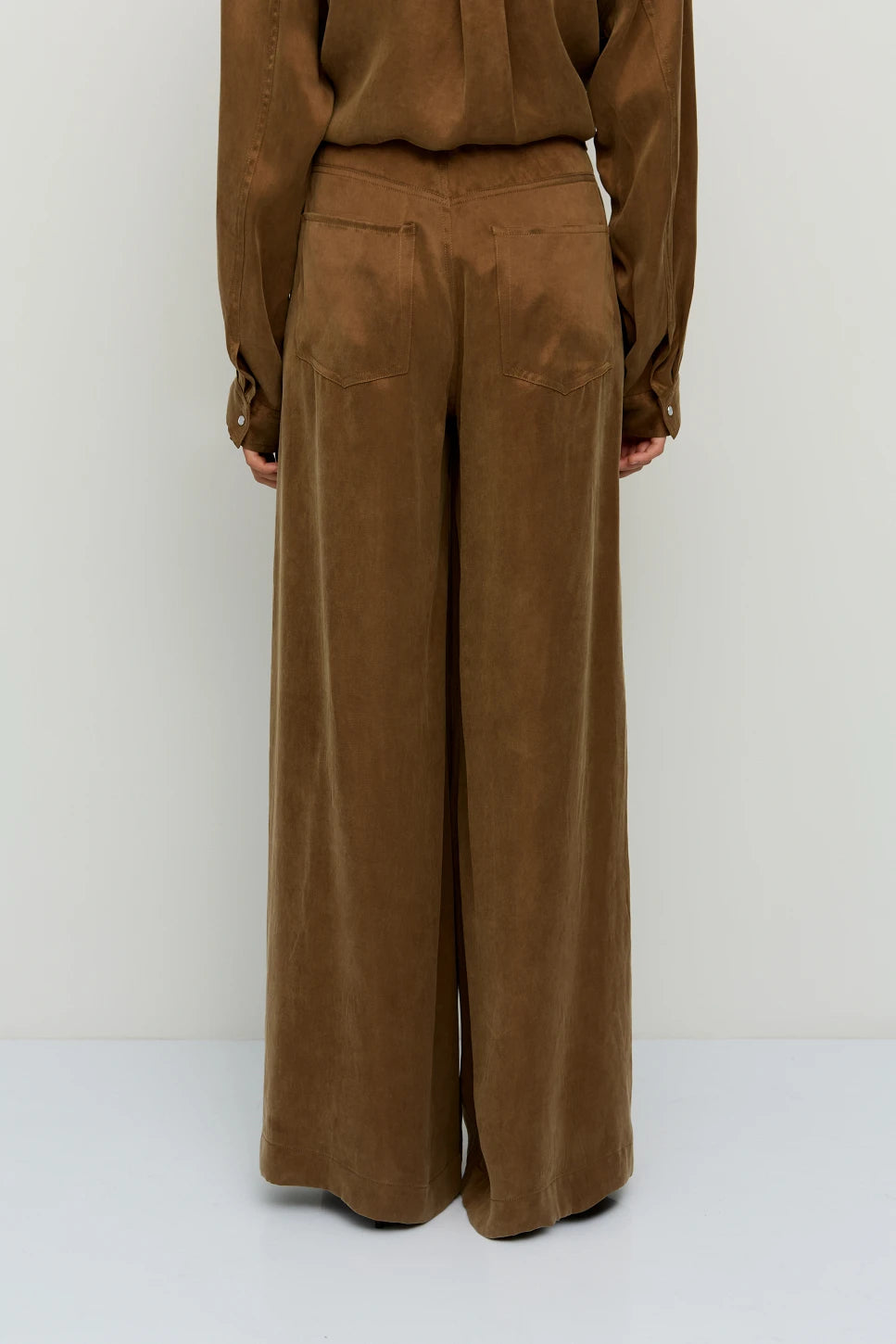 BSB | Suede wide-leg trousers