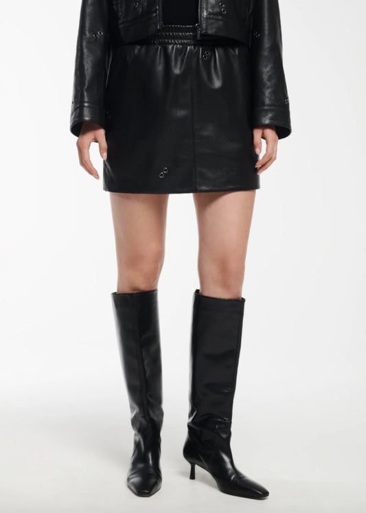 STUDIO AR | Silkey Leather Skirt