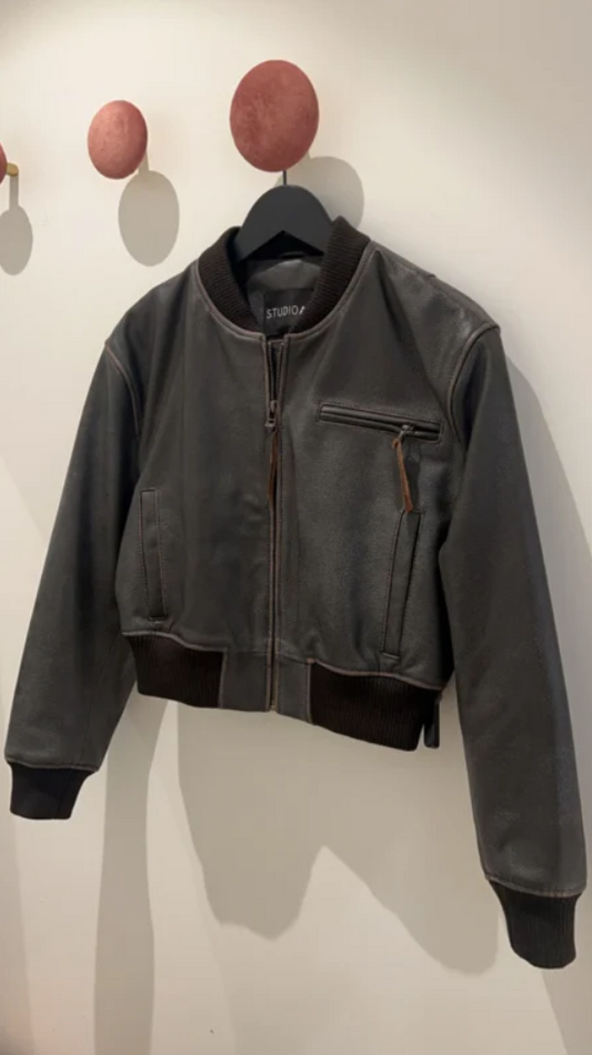 STUDIO AR | Meave Leather Bomber