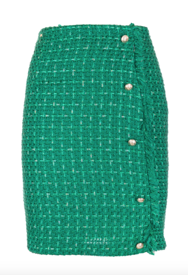 FRACOMINA | Green Boucle Skirt